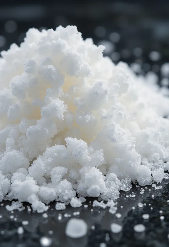 Kasede beyaz toz şeker ve tahta kaşık