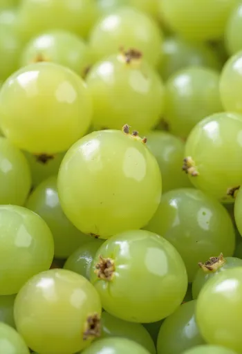 Ahşap yüzeyde yapraklarıyla birlikte dilimlenmiş taze yeşil ve kırmızı bektaşi üzümleri