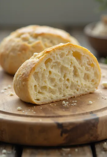 Küçük bir kasede ve kesme tahtasında yaş ve kuru maya, açık renkli fon