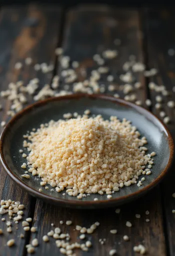 Doğal ışıkta seramik kasede beyaz haşhaş tohumları