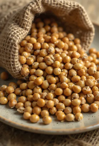 Doğal renk ve dokularıyla kurutulmuş güvercin bezelyesi taneleri