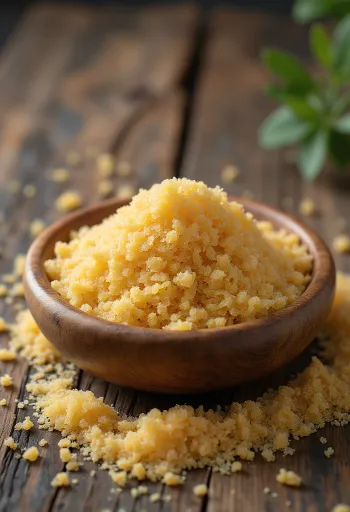 Ahşap yüzeyde doğal formunda fonyo tahılı