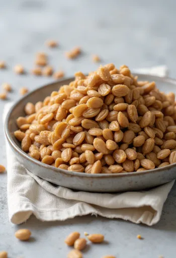 Doğal rengi ve dokusuyla kavrulmuş karabuğday (greçka) taneleri