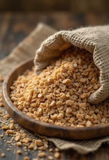 Kasede ve rustik mutfak zemininde çavdar kepeği