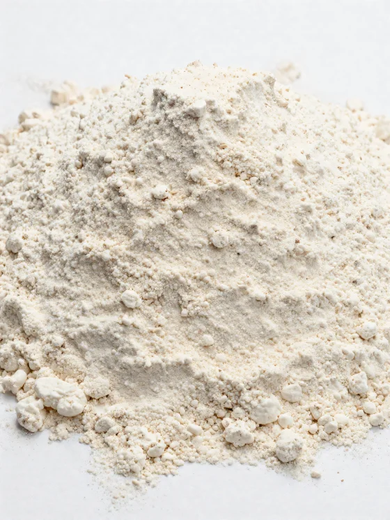 Seramik kasede doğal, açık kahverengi tonlarında Spelta unu