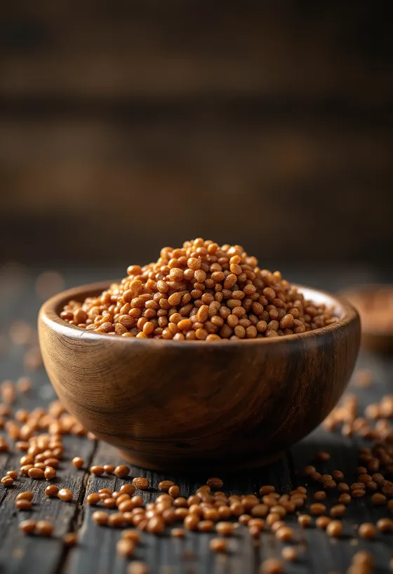 Doğal renkleri ve detaylı dokusuyla kurutulmuş parma darısı taneleri