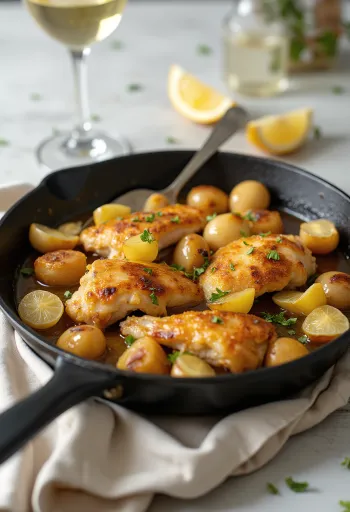 Servis edilmiş Pollo al ajillo