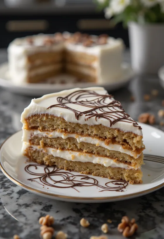 Servis edilmiş Esterhazy pastası