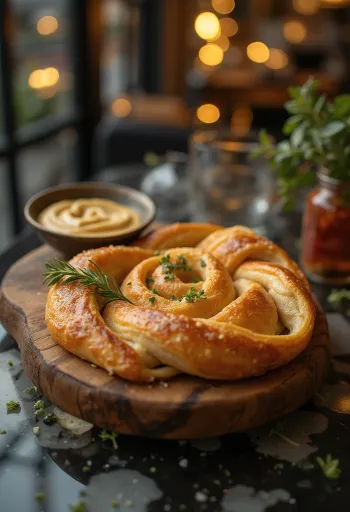 Servis edilmiş humuslu börek