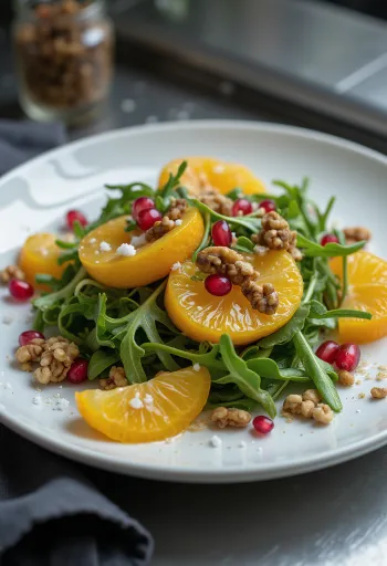 Cevizli ve portakallı vegan salata