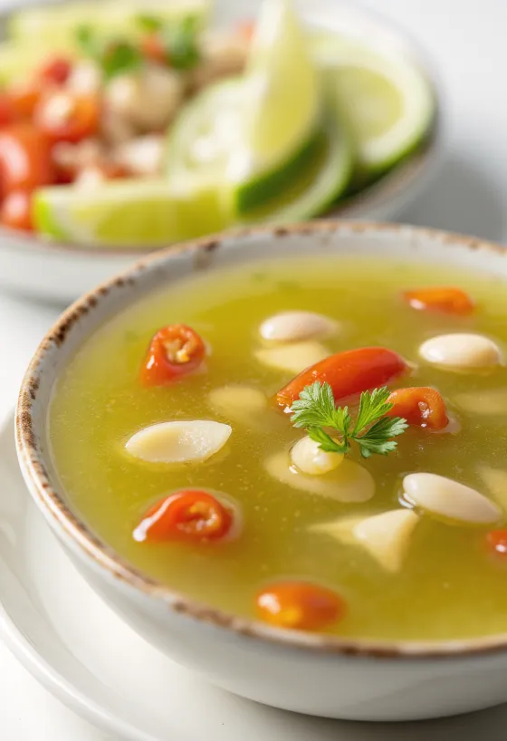 Servis edilmiş tatlı-ekşi misket limonlu acı sos