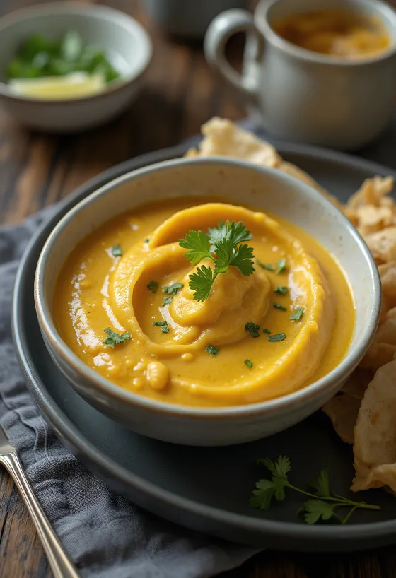 Pirinçle servis edilmiş Korma köri sosu