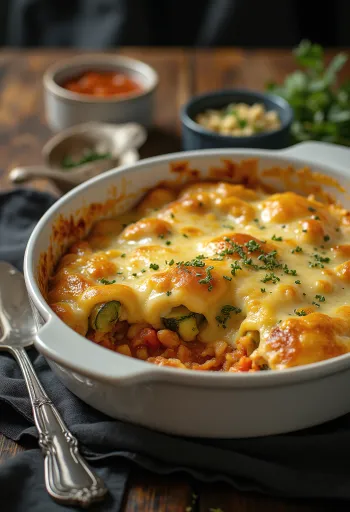 Domates soslu vegan kabak graten