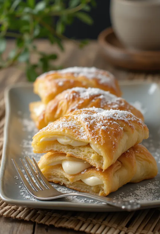 Çıtır milföy hamuru ve vanilyalı krema ile İtalyan millefoglie pastası