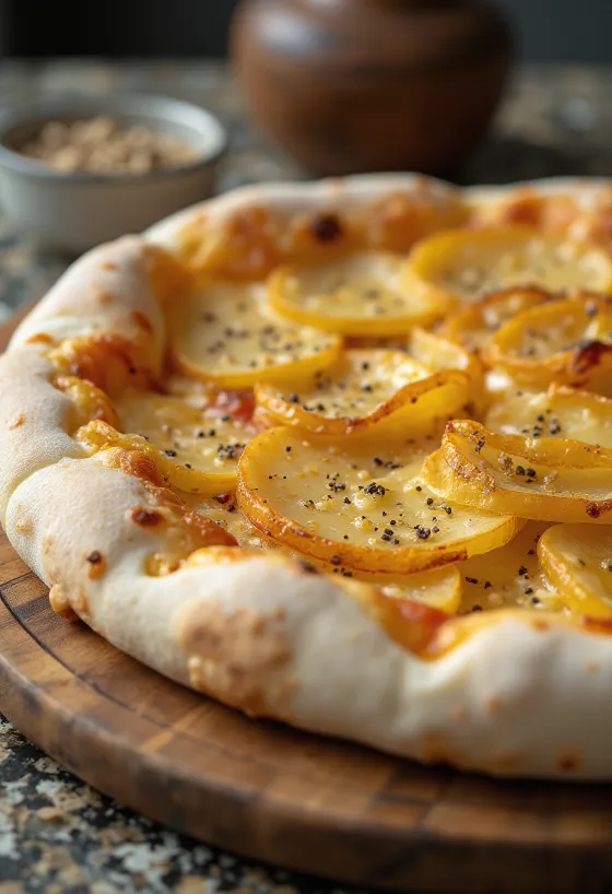 Patates ve peynirli Pizza al Patate