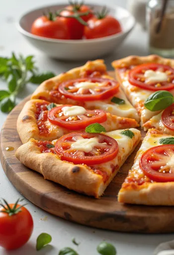 Taze domates ve mozzarellalı Pizza al Pomodoro Fresco