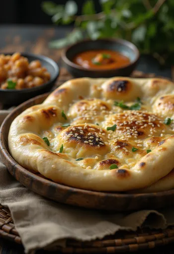 Taze pişmiş ve mis kokulu Susamlı tandır ekmeği