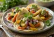 Salsa verde soslu sebzeli taco