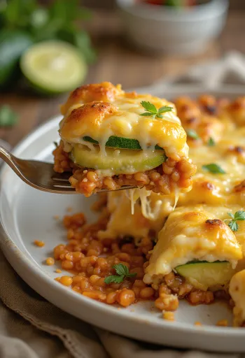 Servis edilmiş kırmızı mercimekli fırında kabak