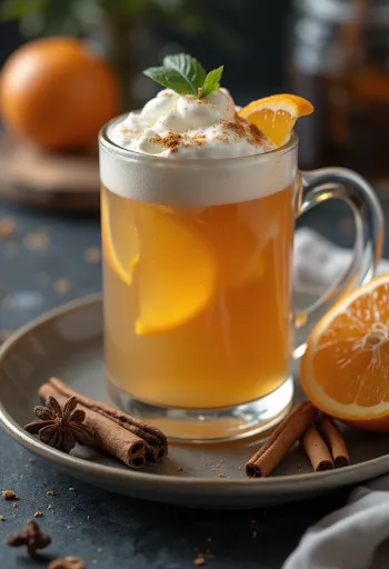 Punç cider bardakta servis edilmiş