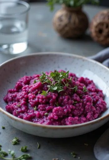 Vegan pancarlı risotto