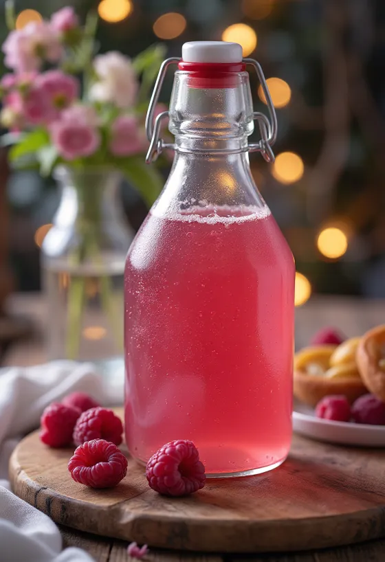 Probiyotik Yaban Ahududulu Kombucha, ferahlatıcı, sağlıklı içecek