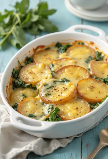 Vegan ıspanaklı graten