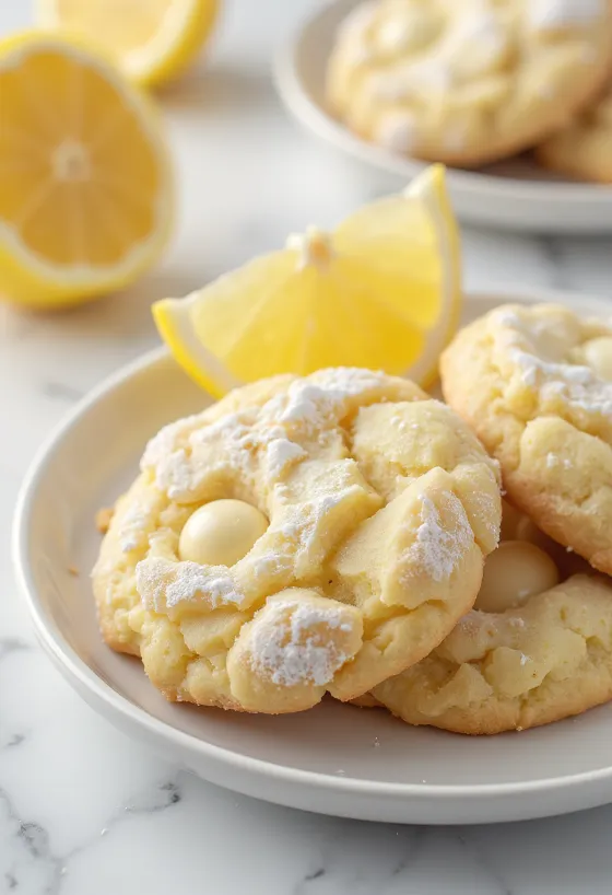 Taze pişmiş limonlu kurabiye
