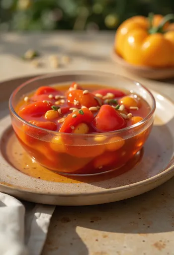 Kavanozda servis edilen baharatlı pimento biberi turşusu