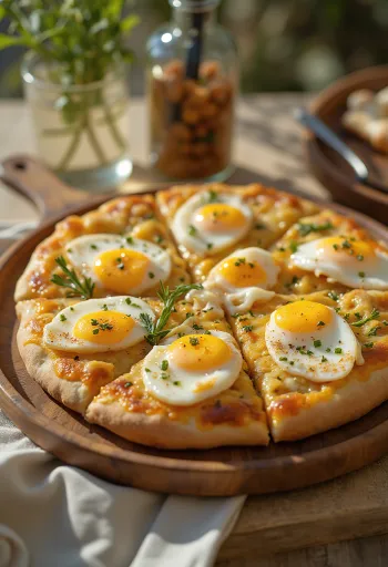 Servis edilmiş Pizza Sabich