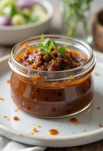 Izgara tavuk ve sebzelerle servis edilmiş Jerk sosu