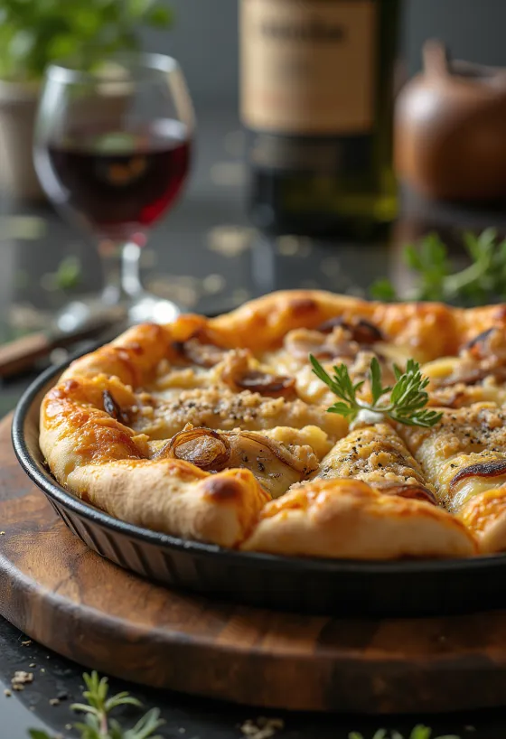 Sicilya usulü kalın hamurlu ve tatlı soğanlı Pizza Sfincione