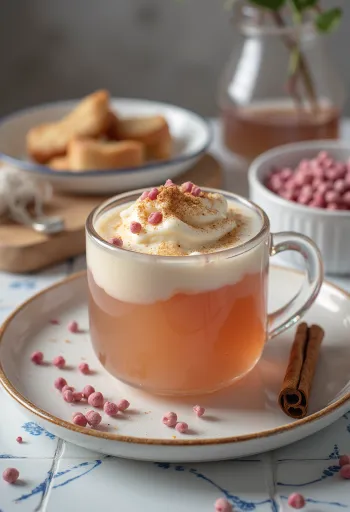 Bardakta servis edilen pembe karabiberli cider