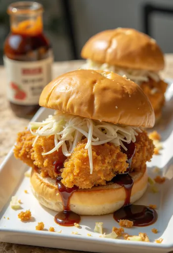 Japon paneli tavuk ve tonkatsu soslu Katsu Chicken Bao