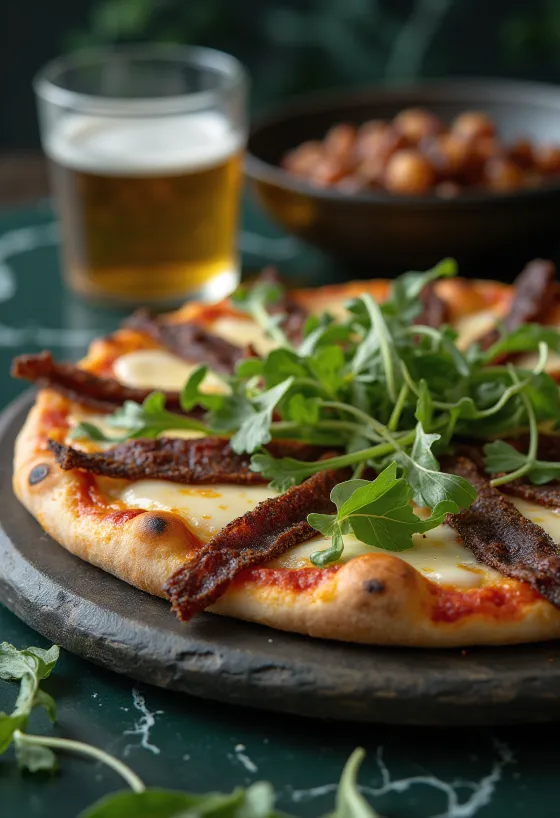 Servis edilmiş Pizza Sudafricana