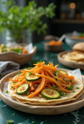 Taze pişmiş, servis edilmiş sebzeli chapati