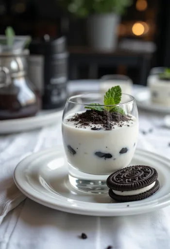 Bardakta Oreo'lu Panna Cotta