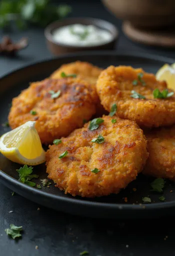 Servis edilmiş manda şinitzel