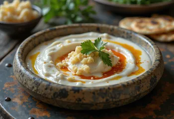 Kişnişli Kurut, taze kişniş ile servis edilen Hint yoğurtlu yemeği