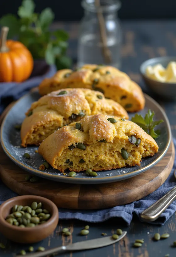 Kabak çekirdekli scone