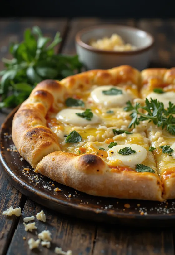 Sarımsak ve peynirli Pizza all’Aglio