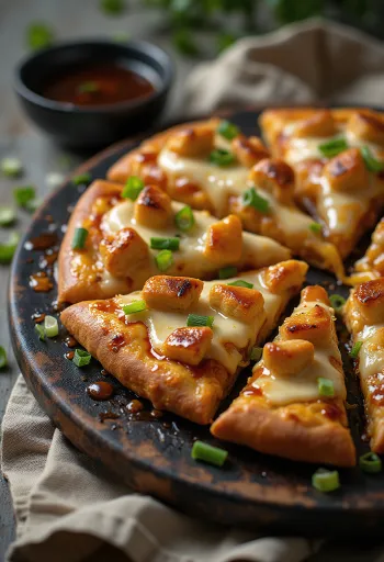 Izgara tavuk ve susamlı Teriyaki chicken pizza