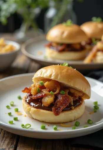 Buharda pişmiş, fırında baconlı bao ekmekleri, sade sunum