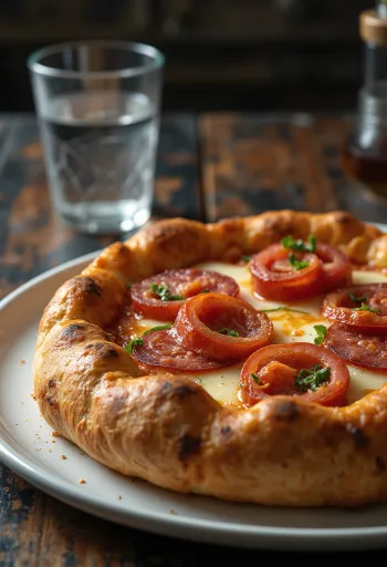 Baharatlı salamlı, kenarı dolgulu Diavola pizza