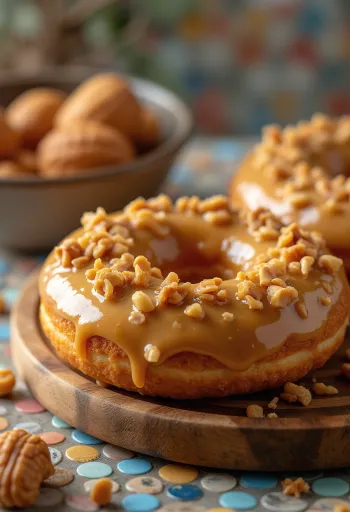 Taze servis edilmiş Peanut Doughnut