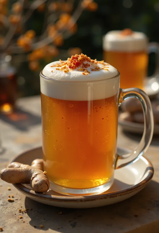 Bardakta servis edilen acılı baharatlı cider