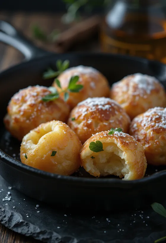 Glutensiz Æbleskiver, altın sarısı, yumuşak içli ve çıtır dışlı