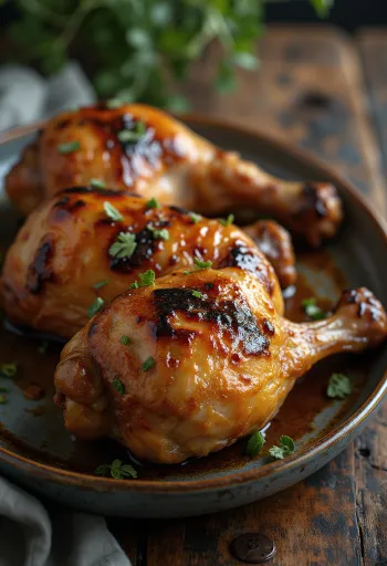 Taze otlar ve közlenmiş sebzelerle servis edilen Izgara hindi but.