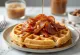 Akçaağaç şurubu ve bacon ile Belçika-Amerikan waffle