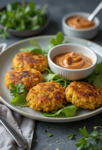 Servis edilmiş bulgurlu vegan köfte